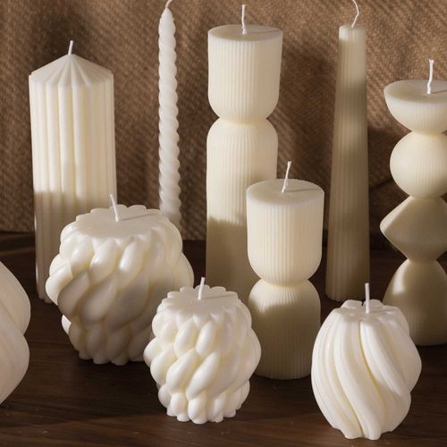 Velas decorativas espiral Ivory 25cm set x2