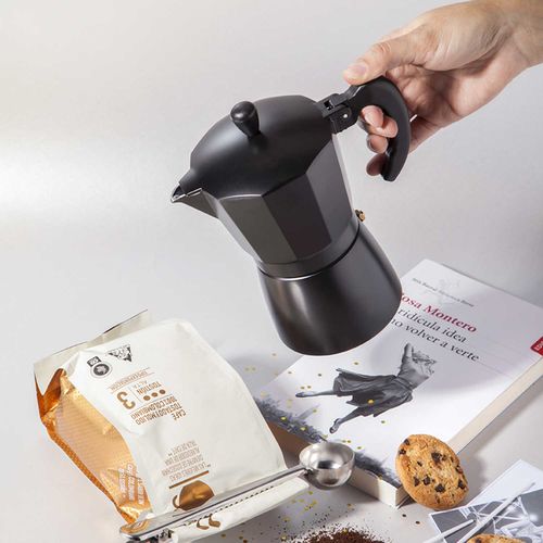 Cafetera Moka 6 tazas negra