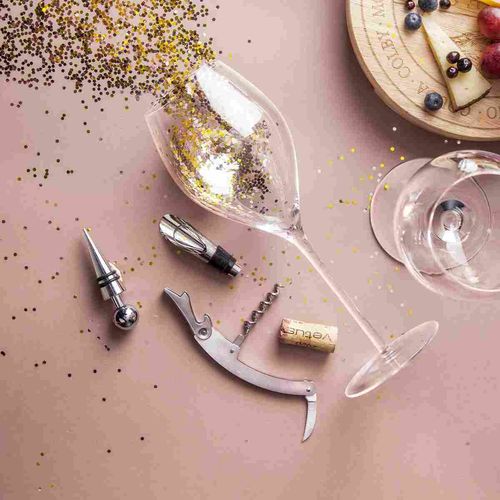 Set para vinos en acero x 3
