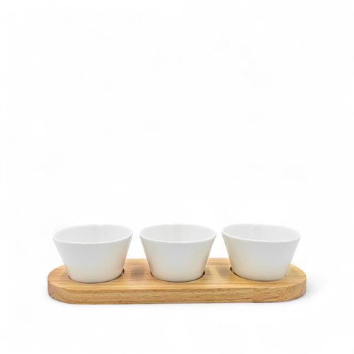 Set salseras cerámica y bandeja