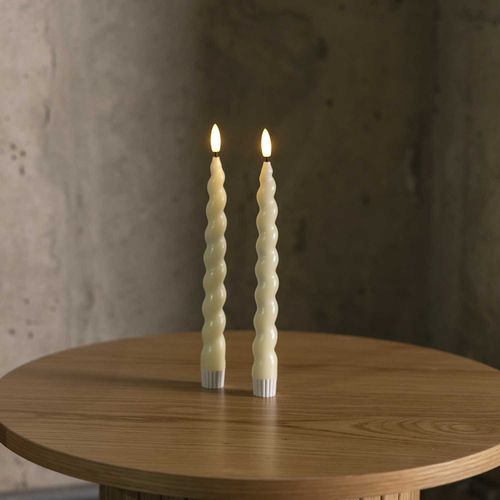 Velas led espiral 22cm set x2