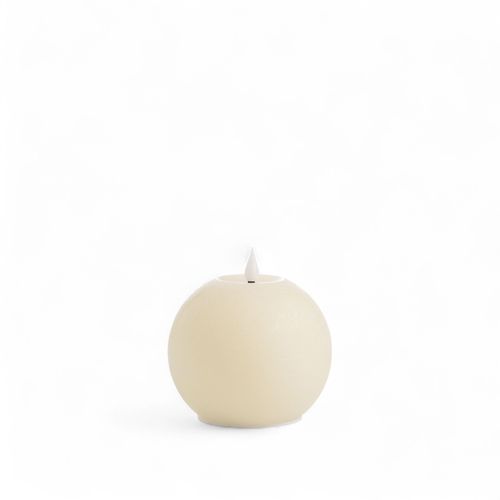 Vela led bola marfil 8.5cmx10cm