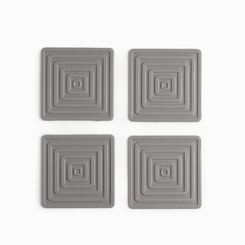 Portavasos cuadro silicona gris