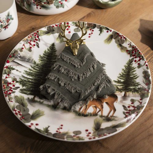 Aros de servilletas reno dorado setx4