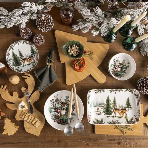 Tabla en bambú árbol navidad 44cm