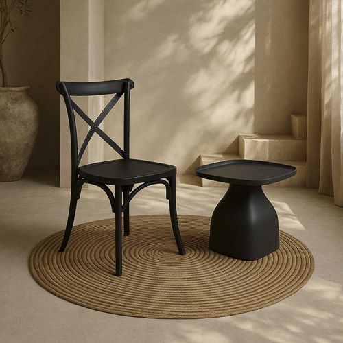 Mesa auxiliar Breton gris