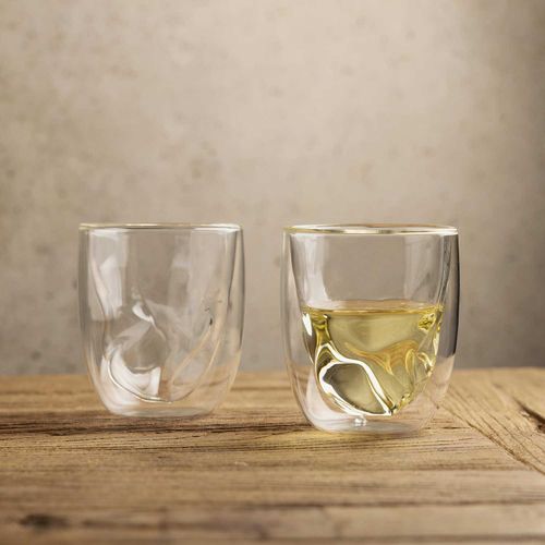 Vaso doble pared para licor 240ml setx2