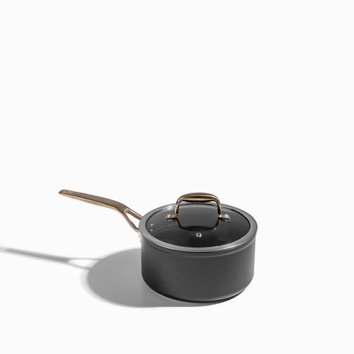 Olla con mango largo negro y copper 20 cm