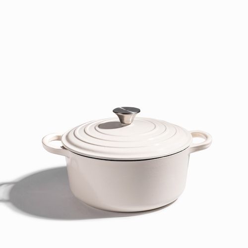 Olla blanca en hierro fundido 24cm