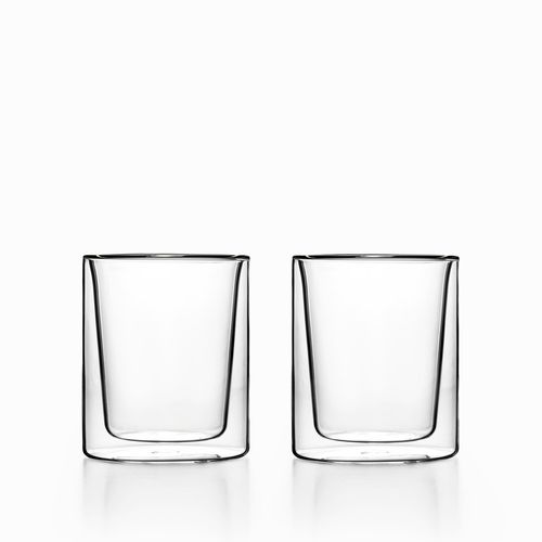 Vaso doble pared recto 270ml set x2