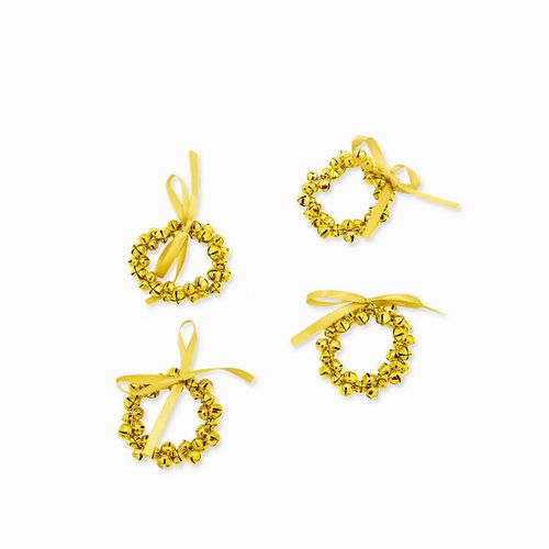 Aros de servilletas campanas dorado setx4