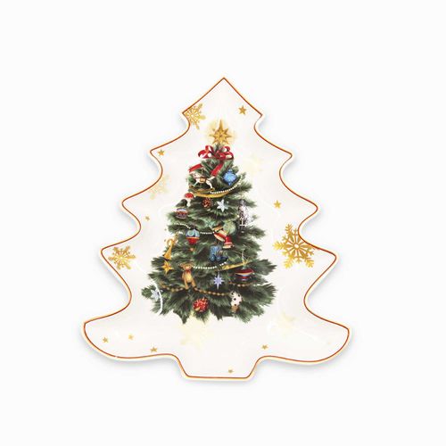 Bandeja árbol noche buena snow 30x24cm