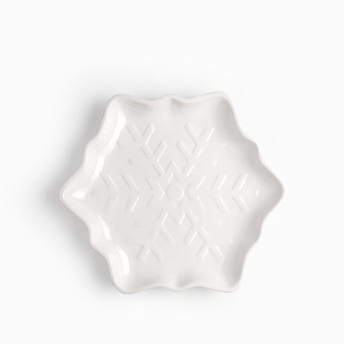 Plato snowflake blanco 24cm