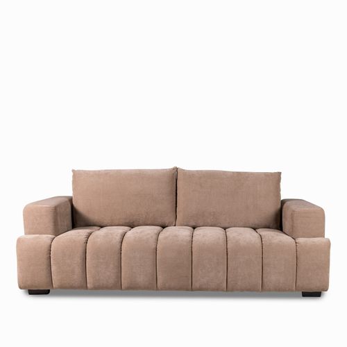 Sofá Alana 3 puestos café 85x275x101