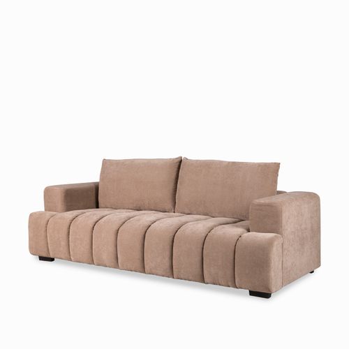 Sofá Alana 3 puestos café 85x275x101