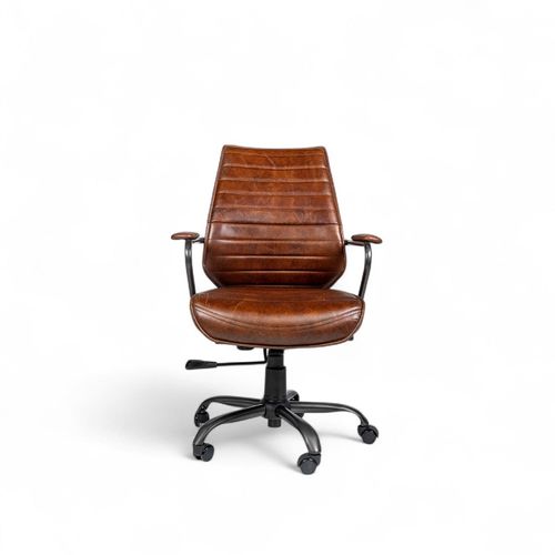 Silla cuero escritorio miel 100x65x67