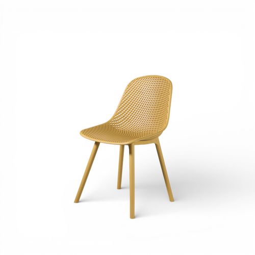 Silla Bavaro sin brazos amarilla