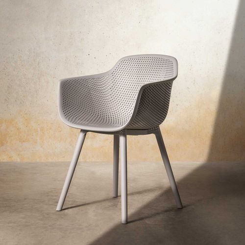 Silla Bavaro brazos gris