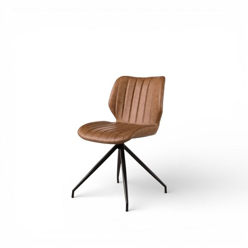 Silla de comedor lineas pata asterisco camel