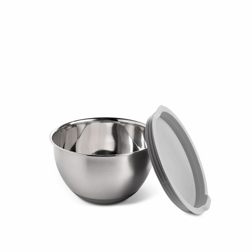 Bowl acero inoxidable tapa y base silicona 10.5x18cm