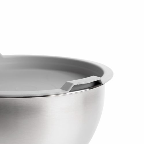 Bowl acero inoxidable tapa y base silicona 10.5x18cm
