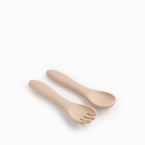 Cubiertos infantiles silicona set x2