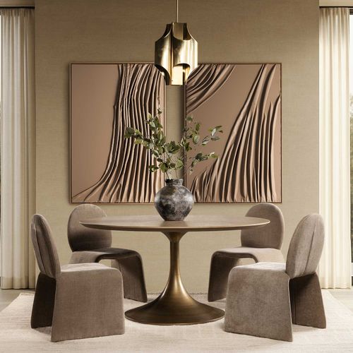 Mesa de comedor redonda dalas 75x150x150