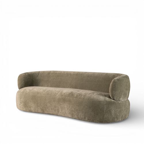 Sofá 3 puestos Emilia verde 78x231x91 cm