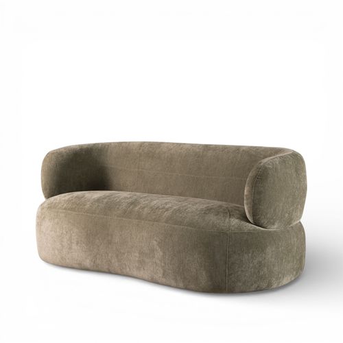 Sofá 2 puestos Emilia verde 78x177x91 cm