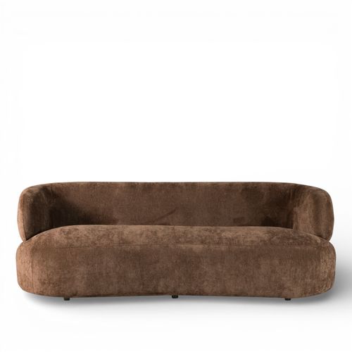 Sofá 3 puestos Emilia chocolate 78x231x91 cm