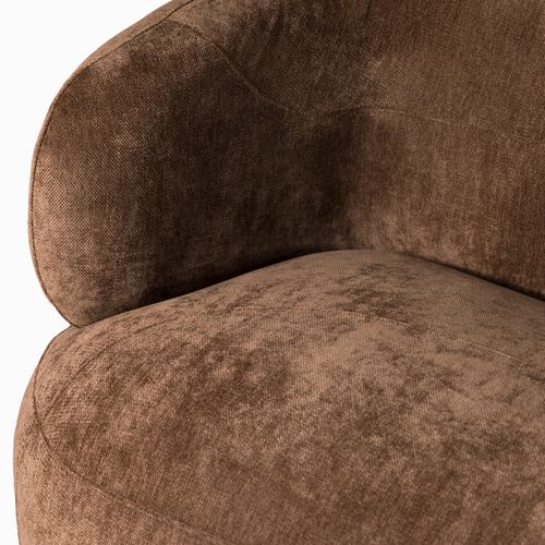 Sofá 3 puestos Emilia chocolate 78x231x91 cm