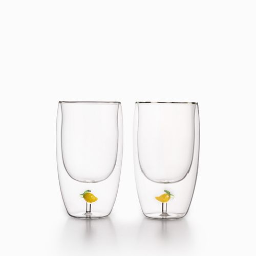 Vaso limón doble pared 350ml set x2