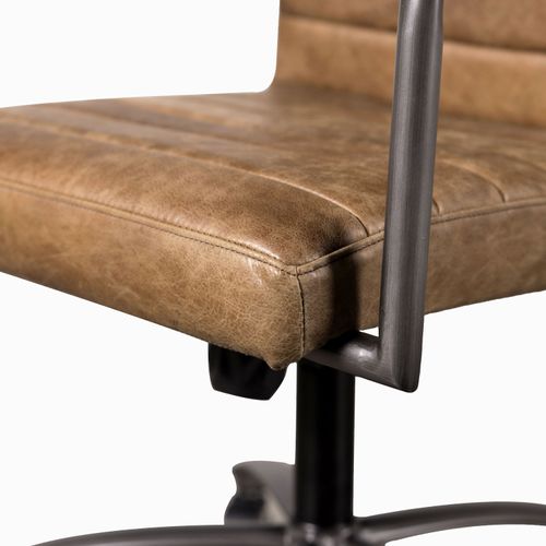 Silla de escritorio espaldar bajo cuero