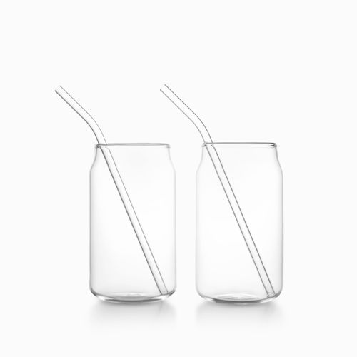 Vaso con pitillo 500ml set x2