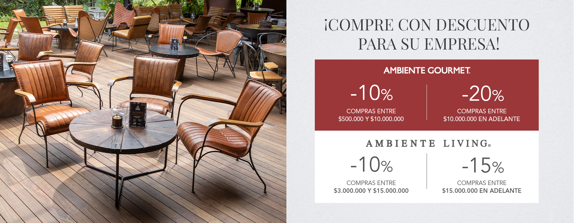descuentos corporativos en muebles